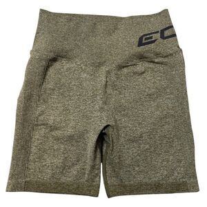 ECHT Arise Scrunch  Size LARGE Green Legging Athletic Shorts Workout Gym Wear